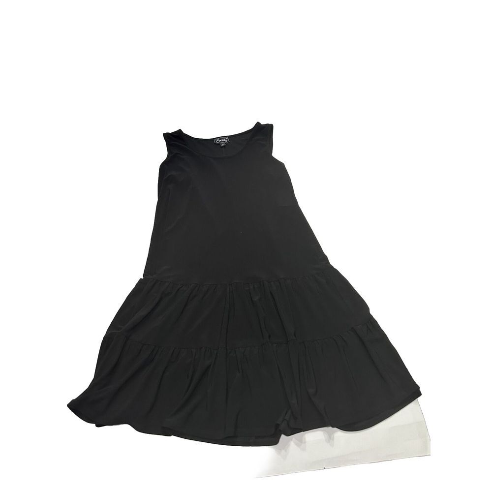 NWT Everlily Black Tank Dress W/ Ruffled Bottom Size L - Picture 3 of 10